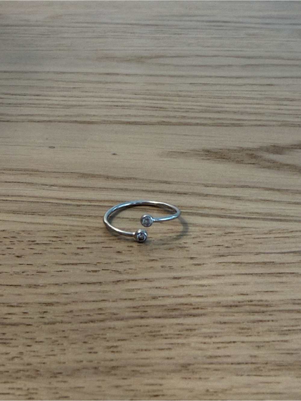 Tiffany & co Elsa Peretti Delicate Platinum Open Band Ring with diamonds size 7